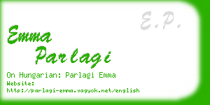 emma parlagi business card